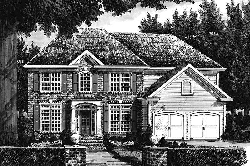 Home Plan - Exterior - Front Elevation 3 for Classical House Plan #927-686 - 5 bed, 3 bath