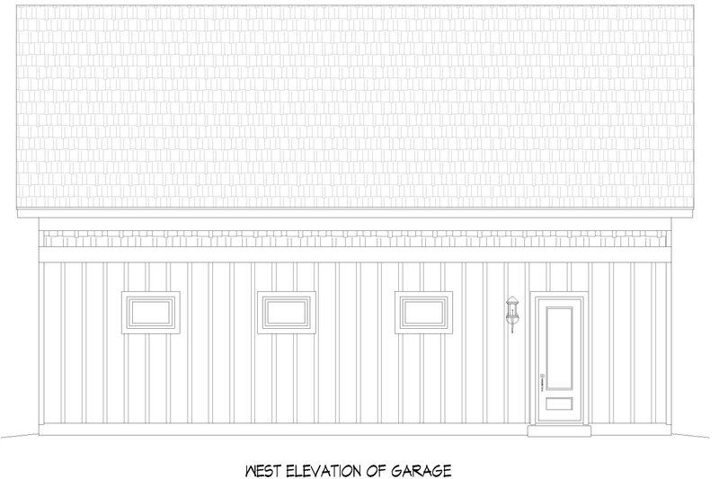 Architectural House Design - Exterior - Other Elevation 3 for Farmhouse House Plan #932-1159 - 3 bed, 4 bath