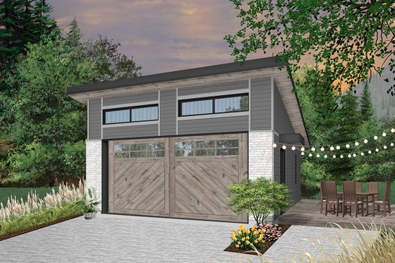 Exterior - Front Elevation 3 for Contemporary House Plan #23-2635, 0 bath