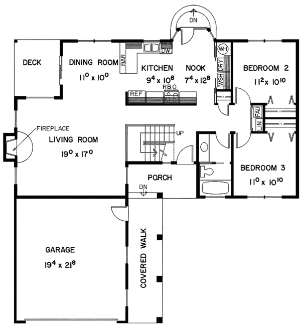 Home Plan - Mediterranean Floor Plan - Main Floor Plan #60-705