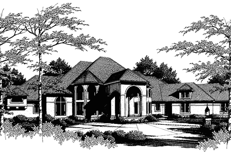 Architectural House Design - European Exterior - Front Elevation Plan #48-768