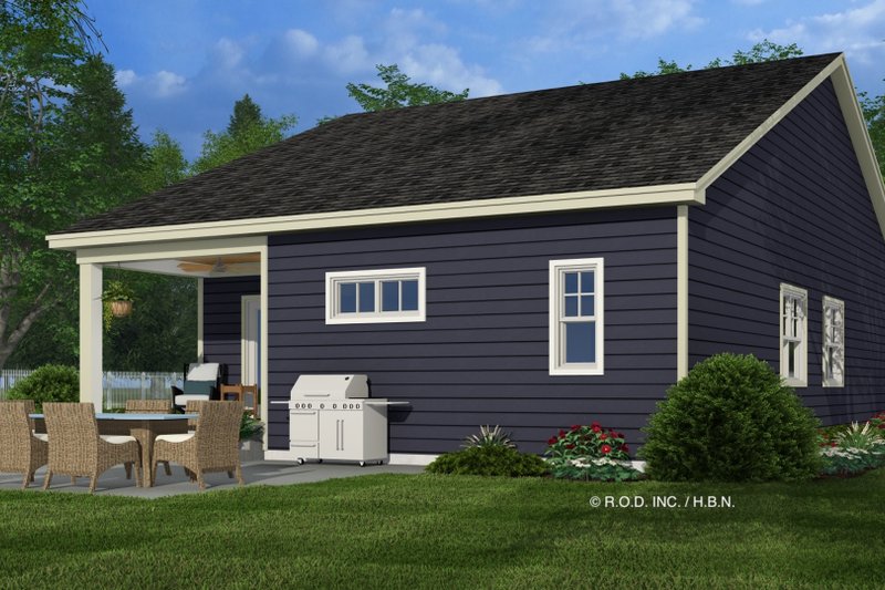House Design - Exterior - Rear Elevation 2 for Craftsman House Plan #51-1330 - 3 bed, 2 bath