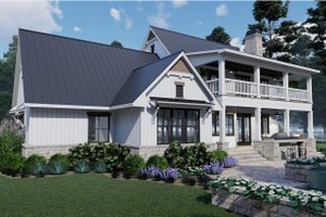 Southern Exterior - Rear Elevation Plan #120-260