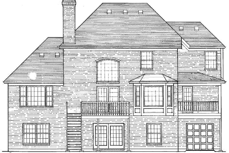 Home Plan - Exterior - Rear Elevation for Traditional House Plan #46-560 - 4 bed, 2.5 bath
