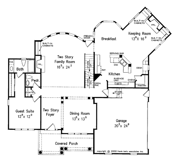 House Plan Design - Colonial Floor Plan - Main Floor Plan #927-832