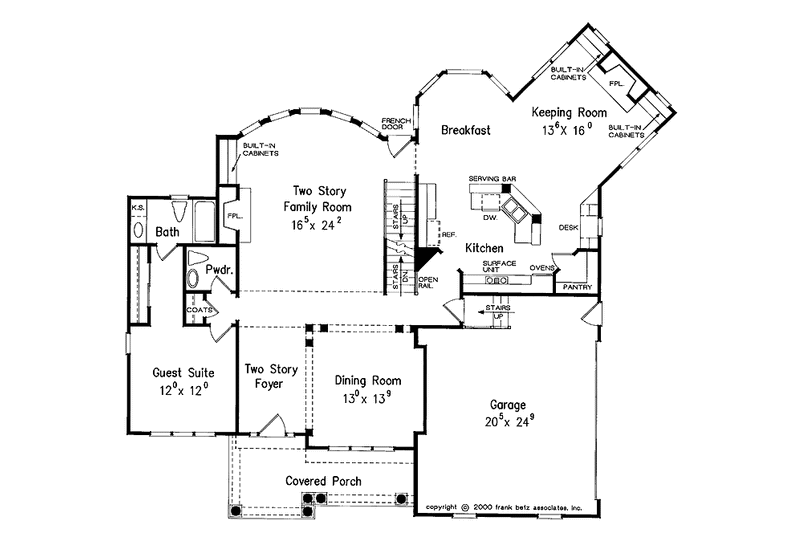 Dream House Plan - Floor Plan - Main Floor for Colonial House Plan #927-832 - 5 bed, 4.5 bath
