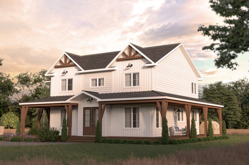 House Blueprint - Exterior - Other Elevation 2 for Farmhouse House Plan #23-2792 - 5 bed, 2.5 bath