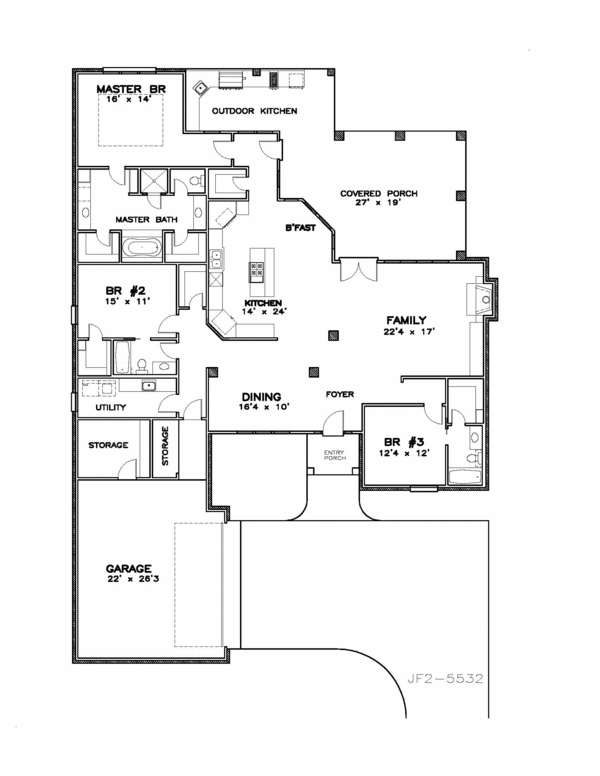 Ranch Floor Plan - Main Floor Plan #8-187