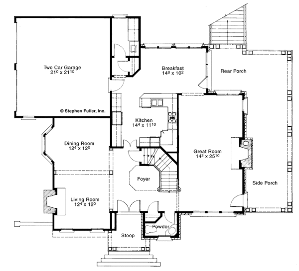 Dream House Plan - Country Floor Plan - Main Floor Plan #429-71