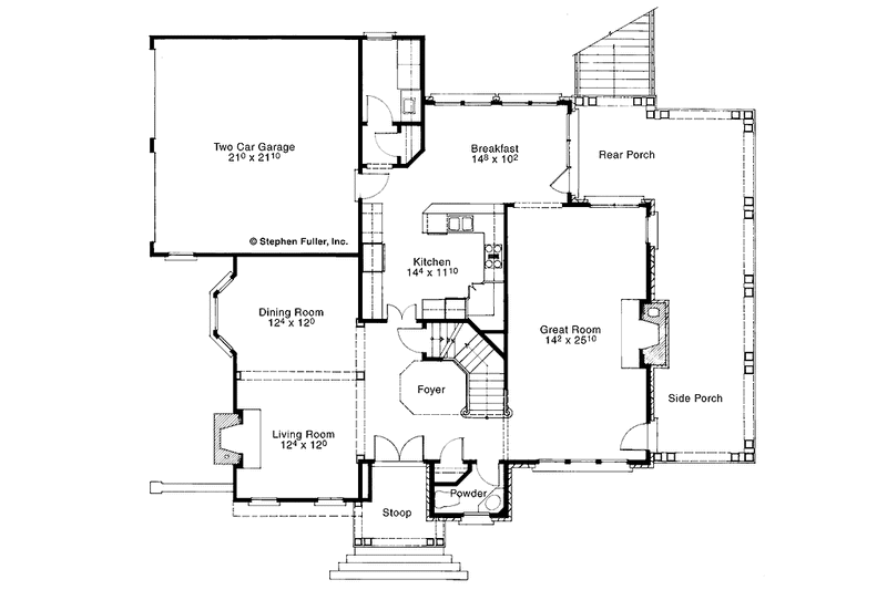 Home Plan - Floor Plan - Main Floor for Country House Plan #429-71 - 4 bed, 3.5 bath