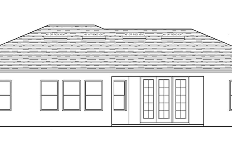 Dream House Plan - Exterior - Rear Elevation for Mediterranean House Plan #1058-113 - 3 bed, 2 bath