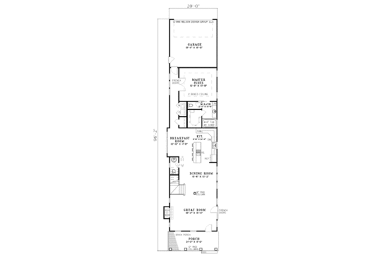 Floor Plan - Main Floor for Southern House Plan #17-255 - 3 bed, 2.5 bath