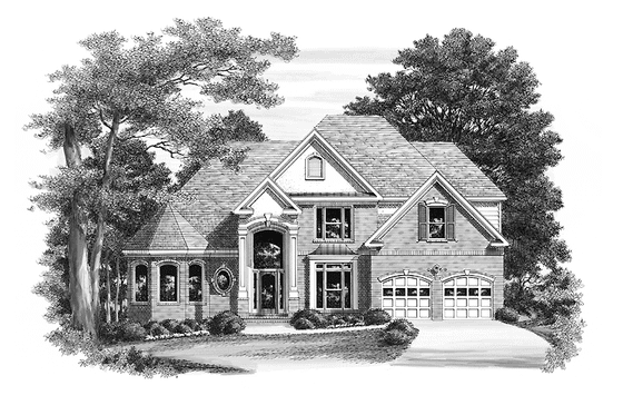 Exterior - Front Elevation 3 for Traditional House Plan #927-773 - 4 bed, 3.5 bath