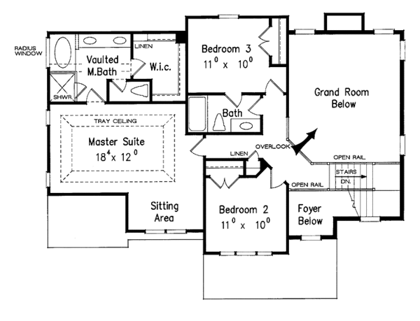 Dream House Plan - Country Floor Plan - Upper Floor Plan #927-618
