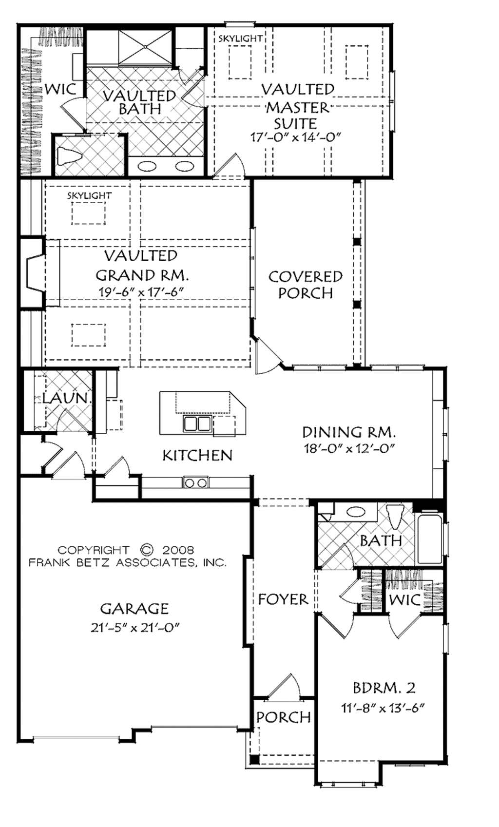 Bungalow Style House Plan - 2 Beds 2 Baths 1813 Sq/Ft Plan #927-514