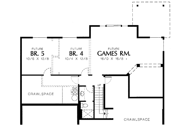 House Plan Design - Floor Plan - Lower Floor for Craftsman House Plan #48-759 - 3 bed, 2 bath