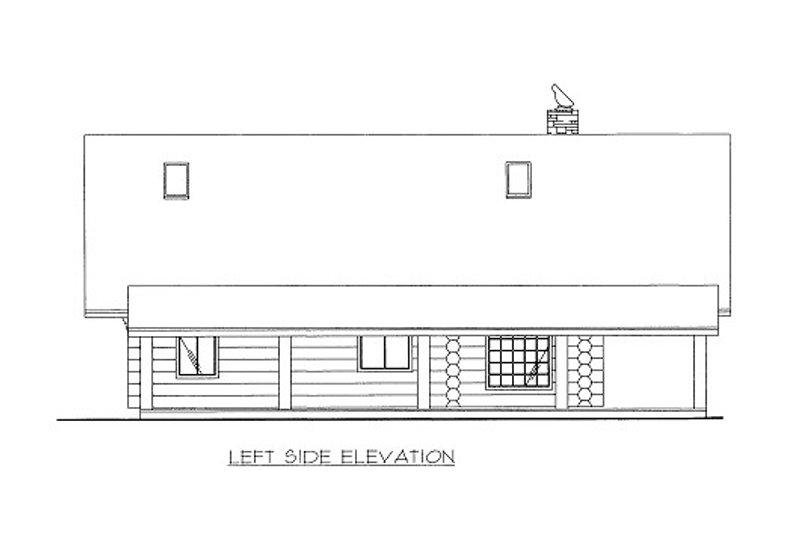Home Plan - Exterior - Other Elevation for Log House Plan #117-600 - 1 bed, 1 bath