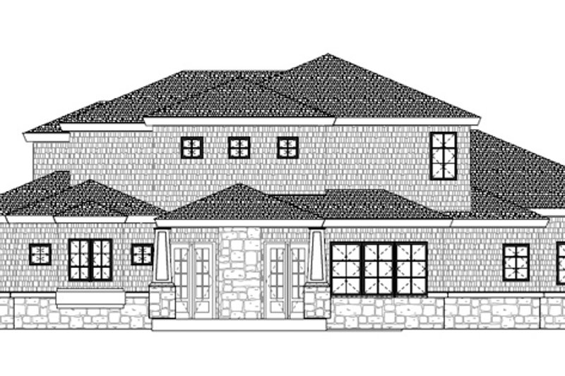Home Plan - Exterior - Rear Elevation for Colonial House Plan #937-35 - 4 bed, 3 bath