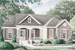 Architectural House Design - Cottage Exterior - Front Elevation Plan #34-110