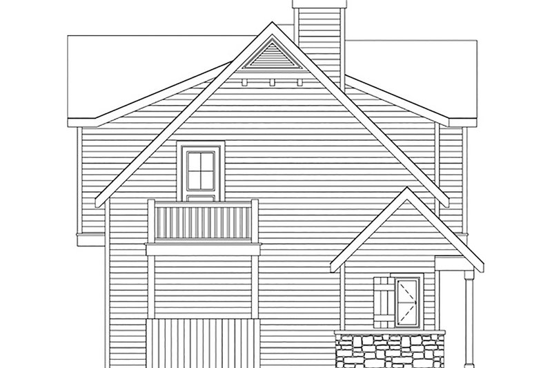 Dream House Plan - Exterior - Other Elevation 1 for Country House Plan #22-605 - 1 bed, 1 bath