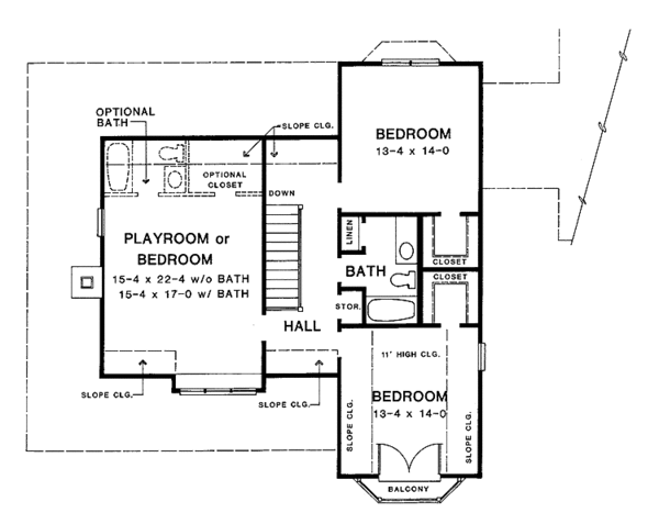 Architectural House Design - Victorian Floor Plan - Upper Floor Plan #10-281