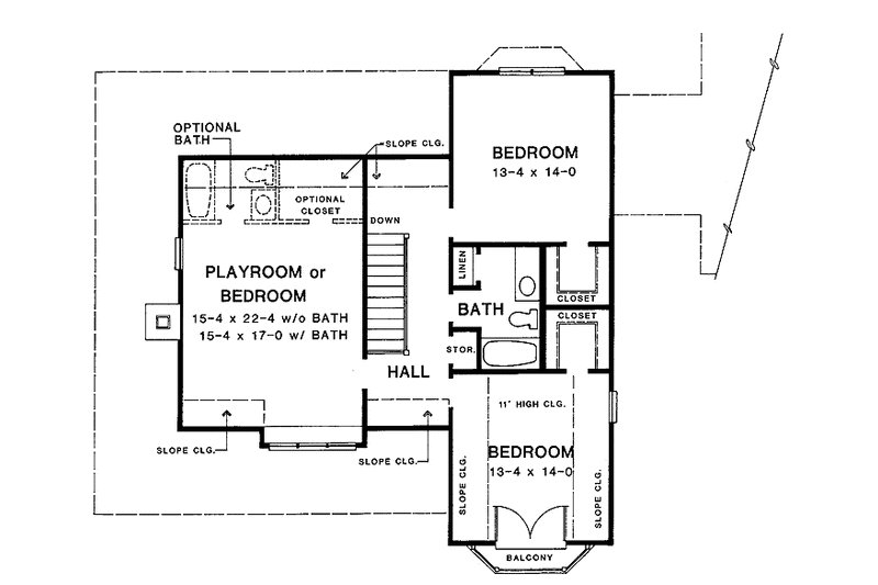 Home Plan - Floor Plan - Upper Floor for Victorian House Plan #10-281 - 4 bed, 3.5 bath