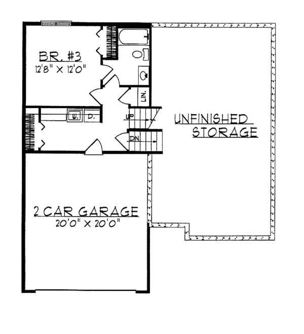 Architectural House Design - Contemporary Floor Plan - Lower Floor Plan #70-1316