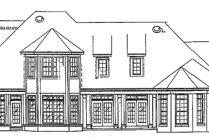 Home Plan - Exterior - Rear Elevation for Country House Plan #952-275 - 4 bed, 3.5 bath