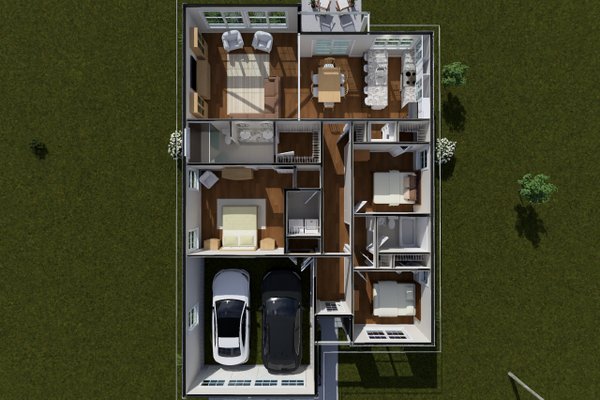 House Blueprint - Cottage Floor Plan - Main Floor Plan #513-2420