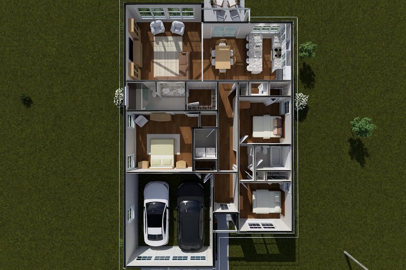 Architectural House Design - Floor Plan - Main Floor 1 for Cottage House Plan #513-2420 - 3 bed, 2 bath
