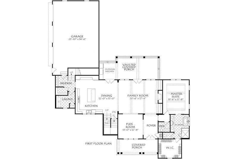 Architectural House Design - Floor Plan - Main Floor for Farmhouse House Plan #927-996 - 4 bed, 4.5 bath