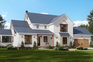 Exterior - Front Elevation 5 for Farmhouse House Plan #54-570 - 4 bed, 4.5 bath