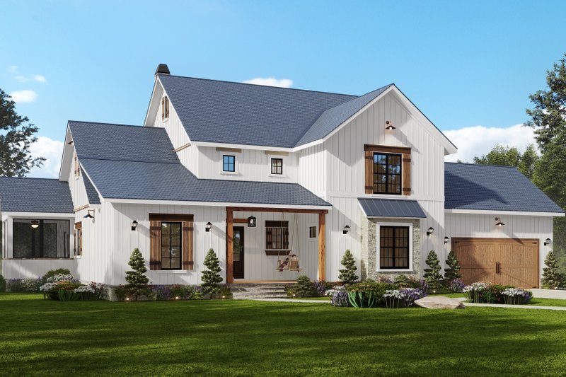 House Design - Exterior - Front Elevation 5 for Farmhouse House Plan #54-570 - 4 bed, 4.5 bath