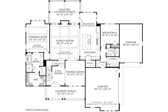Floor Plan - Main Floor for Traditional House Plan #927-1039 - 4 bed, 3 bath