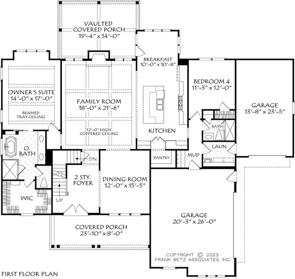 Traditional Floor Plan - Main Floor Plan #927-1039
