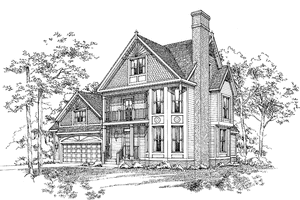 Exterior - Front Elevation for Victorian House Plan #72-886 - 3 bed, 2.5 bath