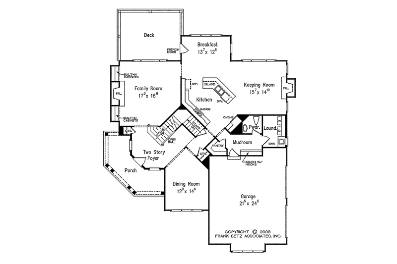 Home Plan - Floor Plan - Main Floor for Traditional House Plan #927-517 - 4 bed, 3.5 bath