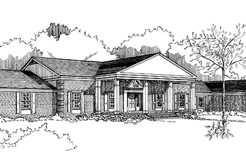 Home Plan - Exterior - Front Elevation 3 for Classical House Plan #320-776 - 3 bed, 2.5 bath