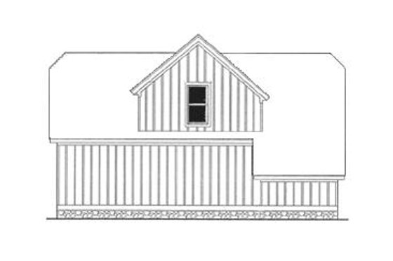 Exterior - Rear Elevation for Country House Plan #406-301 - 1 bed, 1 bath