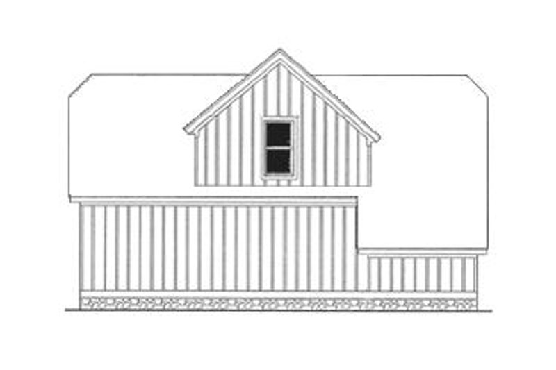 House Blueprint - Exterior - Rear Elevation for Country House Plan #406-301 - 1 bed, 1 bath