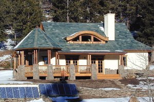 Exterior - Front Elevation 3 for Traditional House Plan #1042-8 - 2 bed, 1 bath