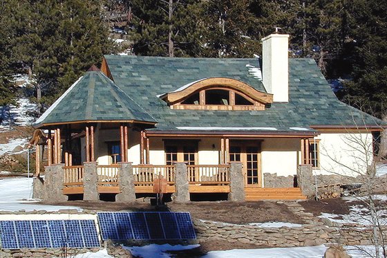 Exterior - Front Elevation 3 for Traditional House Plan #1042-8 - 2 bed, 1 bath