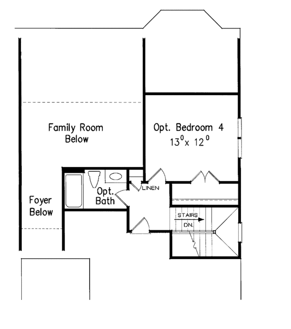 Architectural House Design - Ranch Floor Plan - Upper Floor Plan #927-828