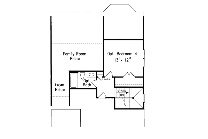 House Blueprint - Floor Plan - Upper Floor for Ranch House Plan #927-828 - 3 bed, 2 bath