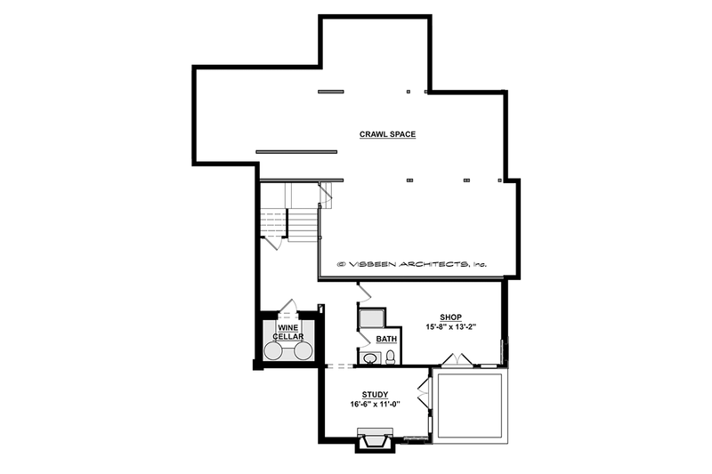 Dream House Plan - Floor Plan - Lower Floor for Craftsman House Plan #928-280 - 3 bed, 3.5 bath