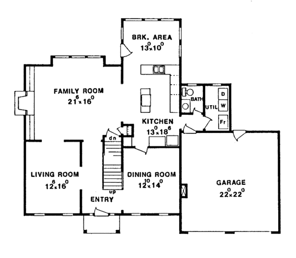 Dream House Plan - Colonial Floor Plan - Main Floor Plan #405-289