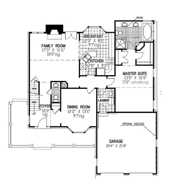 Architectural House Design - Country Floor Plan - Main Floor Plan #953-62