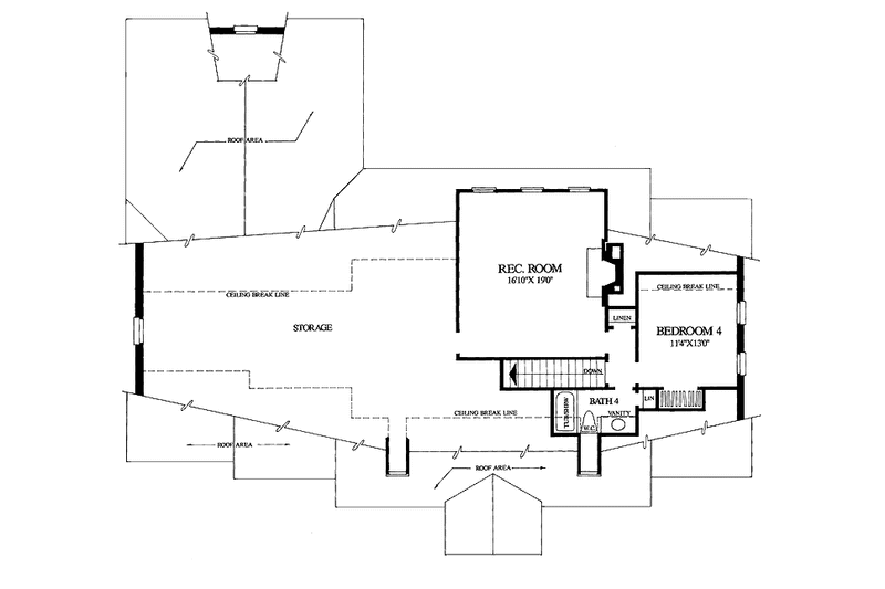 Dream House Plan - Floor Plan - Upper Floor for Colonial House Plan #137-306 - 3 bed, 3 bath