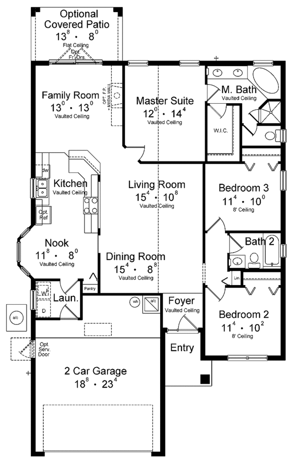 Architectural House Design - Contemporary Floor Plan - Main Floor Plan #1015-30