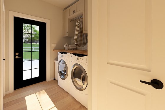 Interior - Laundry 1 for Farmhouse House Plan #126-236 - 2 bed, 2 bath
